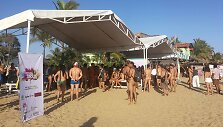 Turistai Meksikoje pandemijos metu