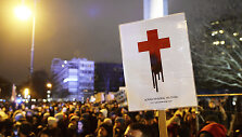 Protestas prie&scaron; abortų draudimo sugriežtinimą Lenkijoje