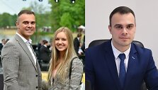 Andrius &Scaron;atevičius su žmona Eimante