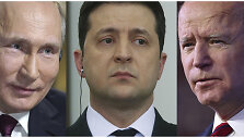 Vladimiras Putinas, Volodymyras Zelenskis ir Joe Bidenas
