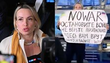 Rusijos televizijos eteryje protestavusi Marina Ovsianikova