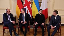 Fridrichas Merzas, Keiras Starmeris, Volodymyras Zelenskis, Emmanuelis Macronas
