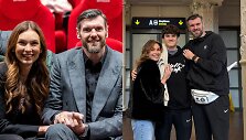 Tatjana ir K&scaron;i&scaron;tofas Lavrinovičiai, jų sūnus Danielis