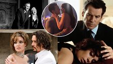 Marilyn Monroe ir Laurence Olivieris, Dakota Johnson ir Jamie Dornanas, Angelina Jolie ir Johnny Deppas, Pierce'as Brosnanas ir Teri Hatcher