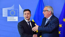 Volodymyras Zelenskis ir Jeanas Claude'as Junckeris