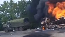 Atakuota rusų kolona Chersono srityje