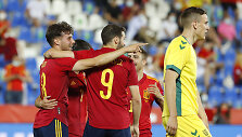 Ispanijos futbolininkų džiaugsmas