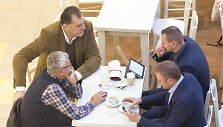 Arvydas Sabonis, Jonas Kazlauskas, Mindaugas &Scaron;pokas ir Linas Kunigėlis