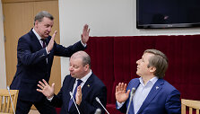 Rimantas Sinkevičius, Saulius Skvernelis, Ramūnas Karbauskis