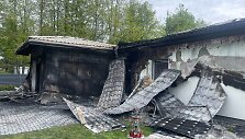 Gaisro metu visi&scaron;kai sudegęs namas Užudvarionyse