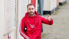 Christianas Eriksenas plu&scaron;a &bdquo;Ajax&ldquo; treniruotėse