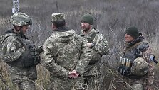 Ukrainiečių kariai Donbase