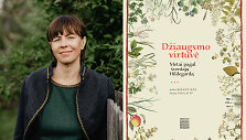 Jolita Bernotienė ir knygos &bdquo;Džiaugsmo virtuvė. Metai pagal &scaron;v. Hildegardą&ldquo; vir&scaron;elis