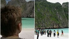 Danny Boyle'o filmo &bdquo;Paplūdimys&ldquo; (2000 m.) ir Maya Bay paplūdimys 2021 m.