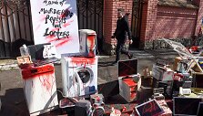 Protestas prie Rusijos ambasados