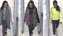 Dingusios moksleivės: Kadiza Sultana (16), Shamima Begum (15) ir Amira Abase (15)
