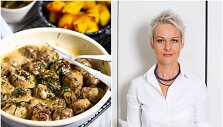 Nida Degutienė ir jos gaminti &scaron;vedi&scaron;ki mėsos kukuliukai