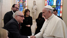 Martino Scorsese ir popiežiaus Pranci&scaron;kaus susitikimas