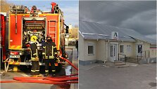 Vilniaus rajone sudegė parduotuvė &bdquo;Aibė&ldquo;