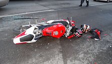 Mopedas &bdquo;Aprilia RS50&ldquo; po avarijos Alytuje 