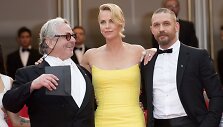 Režisierius George'as Milleris su &bdquo;Pa&scaron;ėlusio Makso&ldquo; žvaigždėmis Charlize Theron ir Tomu Hardy 