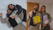 Ąžuolas Misiukevičius su mylimuoju Jeanu