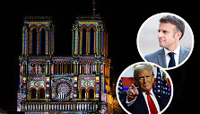 Paryžiaus Dievo motinos katedra, Donaldas Trumpas, Emmanuelis Macronas