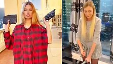 Rusų &bdquo;influencerės&ldquo; karpo prabangių prekės ženklų rankines