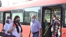 Vie&scaron;ojo transporto kontrolė Vilniuje primena keleiviams dėvėti kaukes