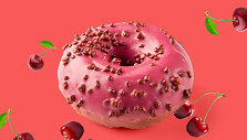 Spurga DONUT VIVA MAGENTA su vy&scaron;nių įdaru