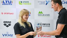 R.Meilutytei įteiktas geriausios Europos plaukikės apdovanojimas