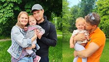 Aleksandra Metalnikova su broliu ir jo dukrele