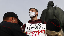 Vieni&scaron;as protestuotojas Maskvoje