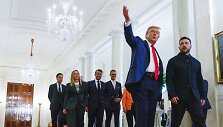 Donaldas Trumpas, Volodymyras Zelenskis, Giorgia Meloni, Alexanderas Stubbas, Emmanuelis Macronas