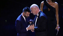 Lionelis Messi ir Gianni Infantino