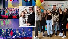 Festivalio &bdquo;Vaikystės &scaron;alyje&ldquo; akimirka, Marius ir Renata Jampolskiai su dukra Vilte
