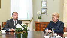 Prezidentės susitikimas su vidaus reikalų ministru Sauliumi Skverneliu