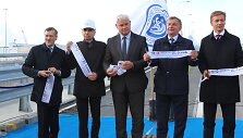 Estakados, vesiančios i&scaron; uosto į Nemuno gatvę, atidarymo akimirka