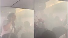 Skrydyje i&scaron; Londono &ndash; dūmai salone