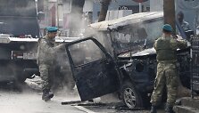 Turkijos diplomatų automobilis po sprogimo