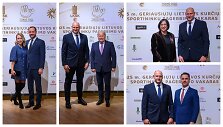 Kauno rajono vicemeras Laurynas Dilys su žmona, LKSK prezidentas Edvinas Kriūnas ir Kauno rajono meras Valerijus Makūnas, LKSK prezidentas Edvinas Kriūnas ir &Scaron;vietimo, mokslo ir sporto ministrė Raminta Popovienė, LKSK prezidentas Edvinas Kriūnas ir Seimo narys Paulius Visockas