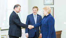 Saulius Skvernelis, Ramūnas Karbauskis ir Dalia Grybauskaitė