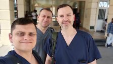 Misijoje dalyvavę lietuviai medikai (i&scaron; kairės)gyd. R. Zagorskis, slaugytojas A. Maciulevič ir dr. G. Bernotavičius