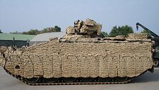 Vokiečių pėstininkų kovos ma&scaron;ina Marder su Saab Barracuda maskuojančiu tinklu