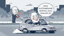 Igno Krakio karikatūra. Idėjos autorius Andrius Zimaitis