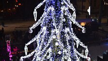 Palangos Kalėdų eglės įžiebimo &scaron;ventės akimirka