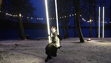Trakų Kalėdų eglės įžiebimo &scaron;ventės akimirka