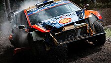 Esapekka Lappi sudaužytas automobilis. WRC organizatorių &bdquo;facebook&ldquo; tinkle publikuota nuotr.