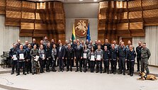 Premjeras M. Sinkevičius susitiko su gelbėtojais ir medikais, dalyvavusiais Lietuvos humanitarinėje pagalbos misijoje Venesueloje