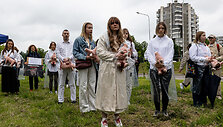 Protestas prie Valstybinės maisto ir veterinarijos tarnybos